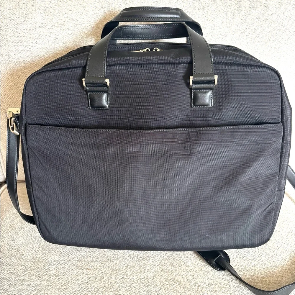 Tumi black nylon laptop/ tote bag